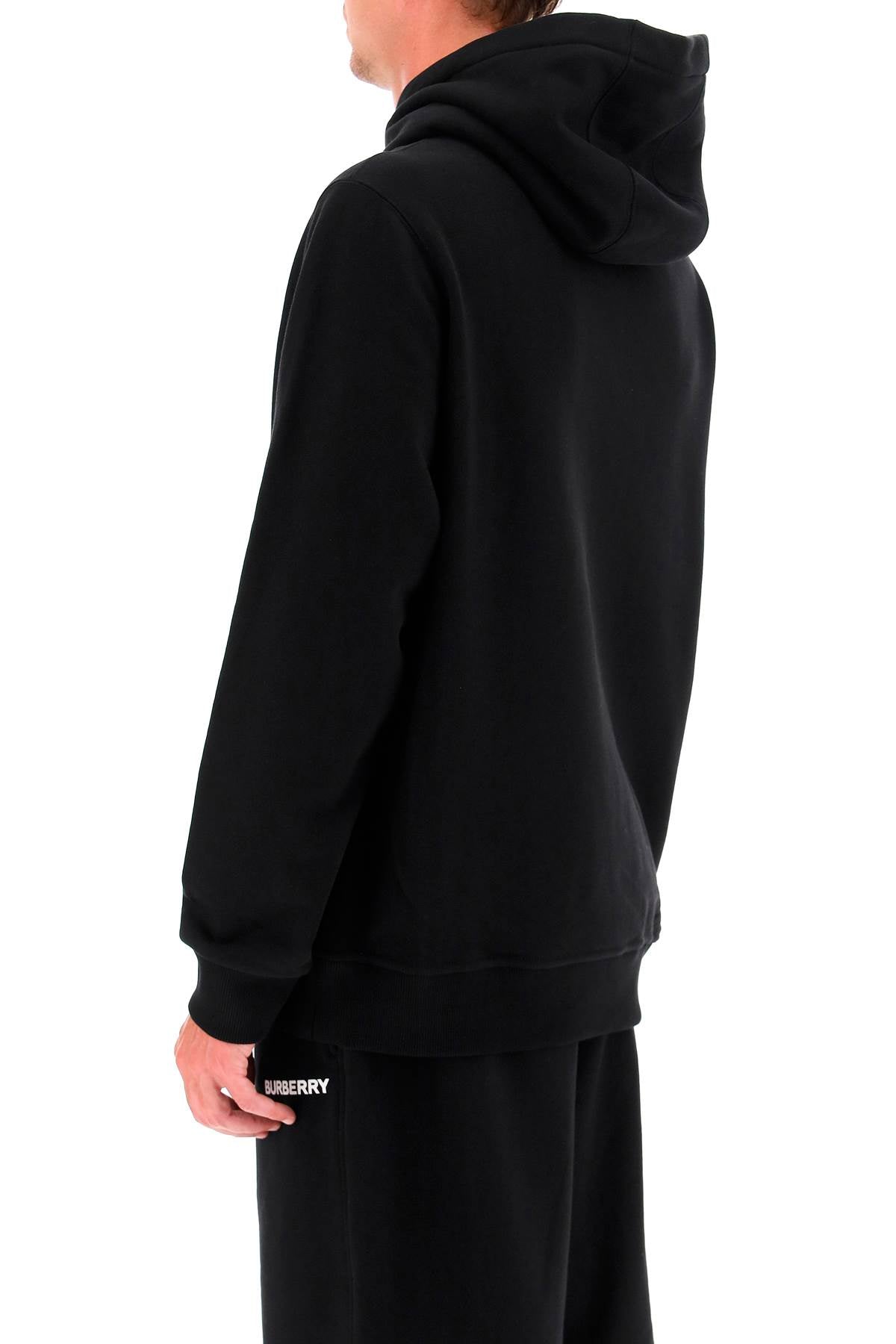 Burberry Ansdell Hoodie With Logo Print   Black