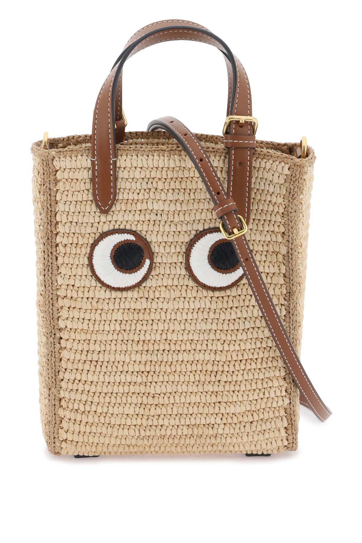 Anya Hindmarch Eyes N/S Mini Tote Bag   Beige