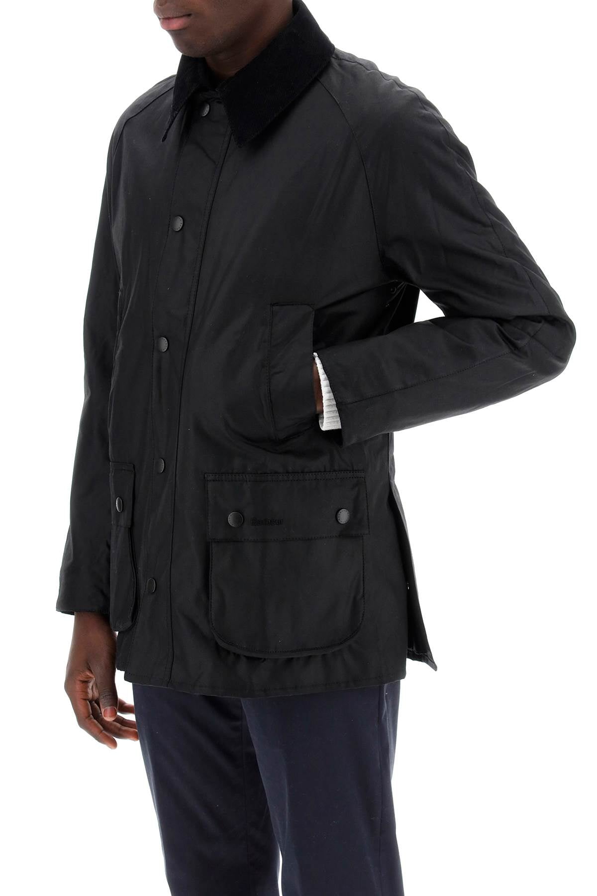 Barbour Ashby Waxed Jacket   Black