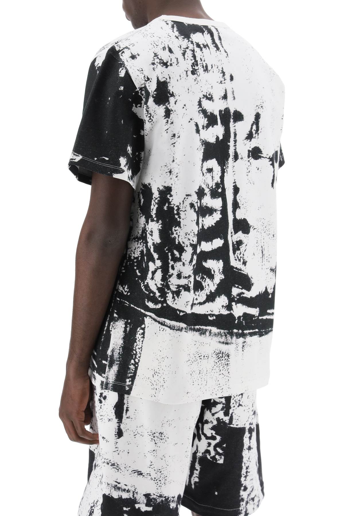 Alexander Mcqueen Fold Print T Shirt   White