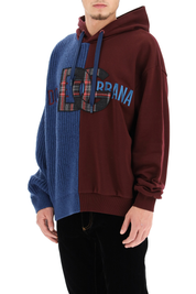 Dolce & Gabbana Mixed Technique Sweatshirt   Blue