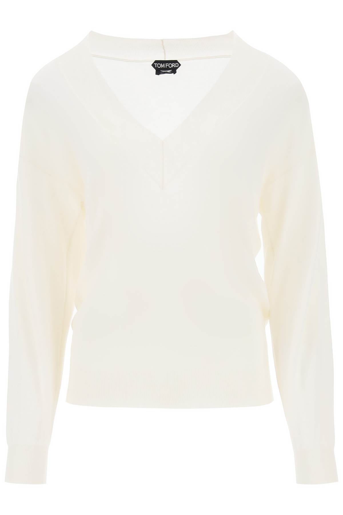 Tom Ford Sweater In Cashmere And Silk   White