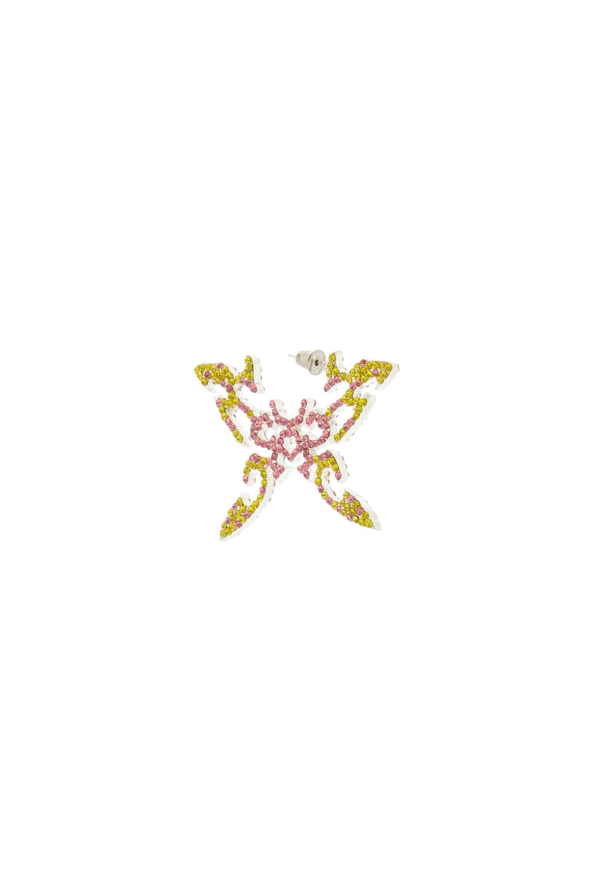 Collina Strada Tattoo Butterfly Earrings   Yellow