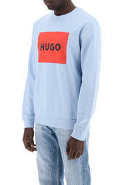 Hugo Duragol Logo Box Sweatshirt   Light Blue