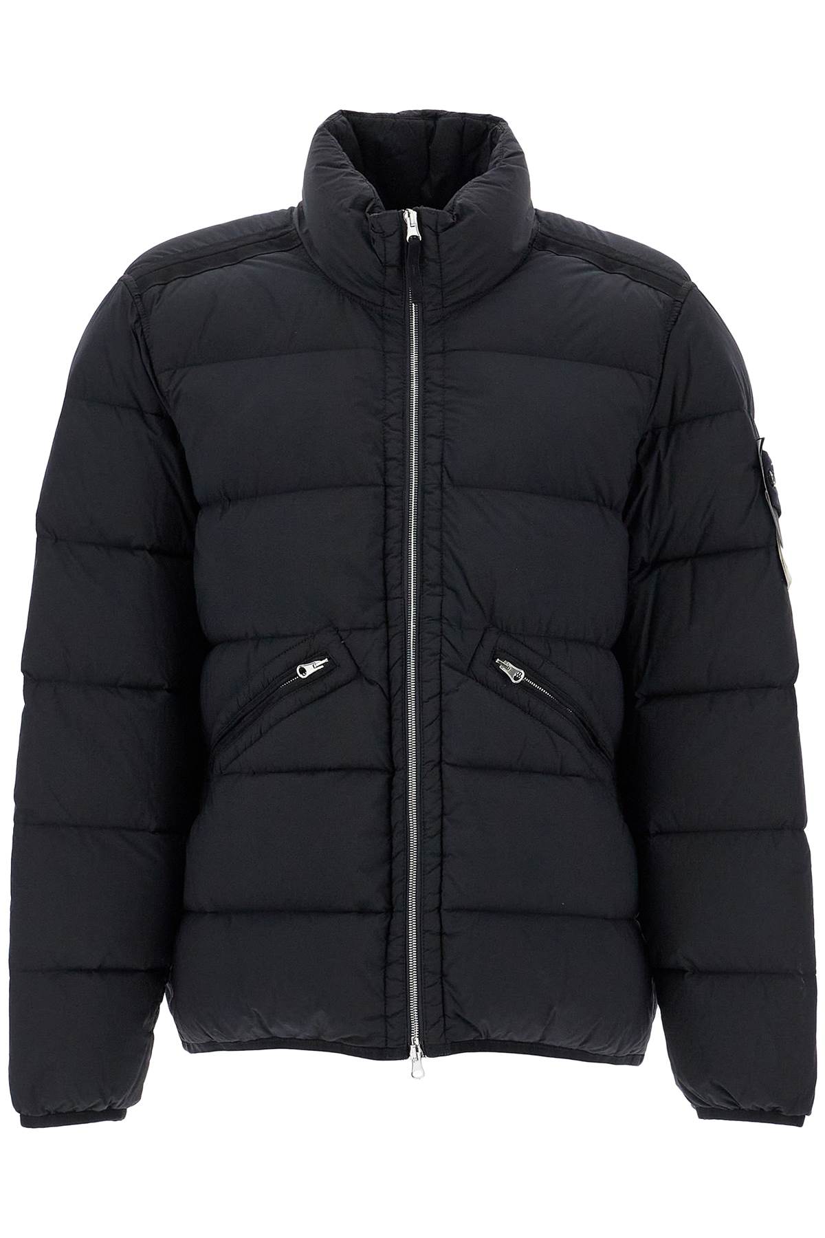 Stone Island Nylon Stretch Down Jacket   Black