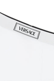 Versace Ribbed Briefs With '90s Logo   White