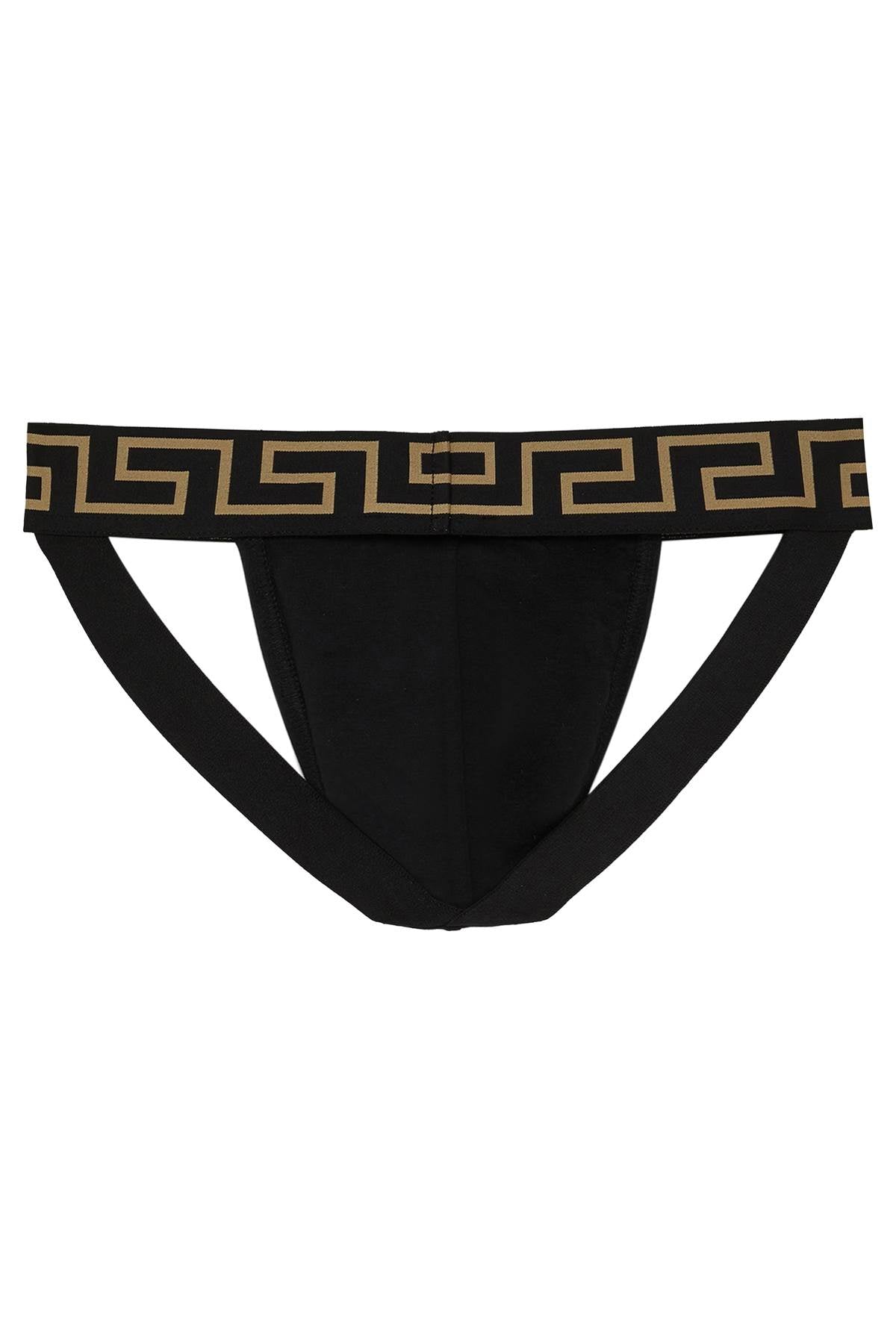 Versace Greca Jockstrap   Black