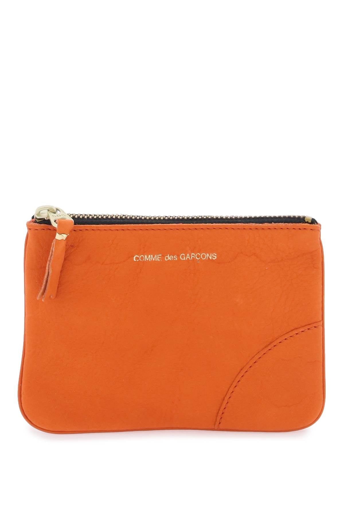 Comme Des Garcons Wallet Leather Coin Purse   Orange