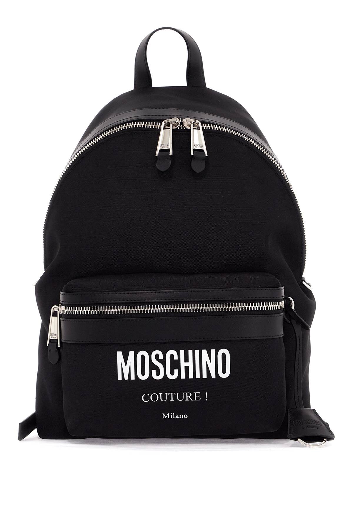 Moschino Nylon Backpack For Everyday   Black