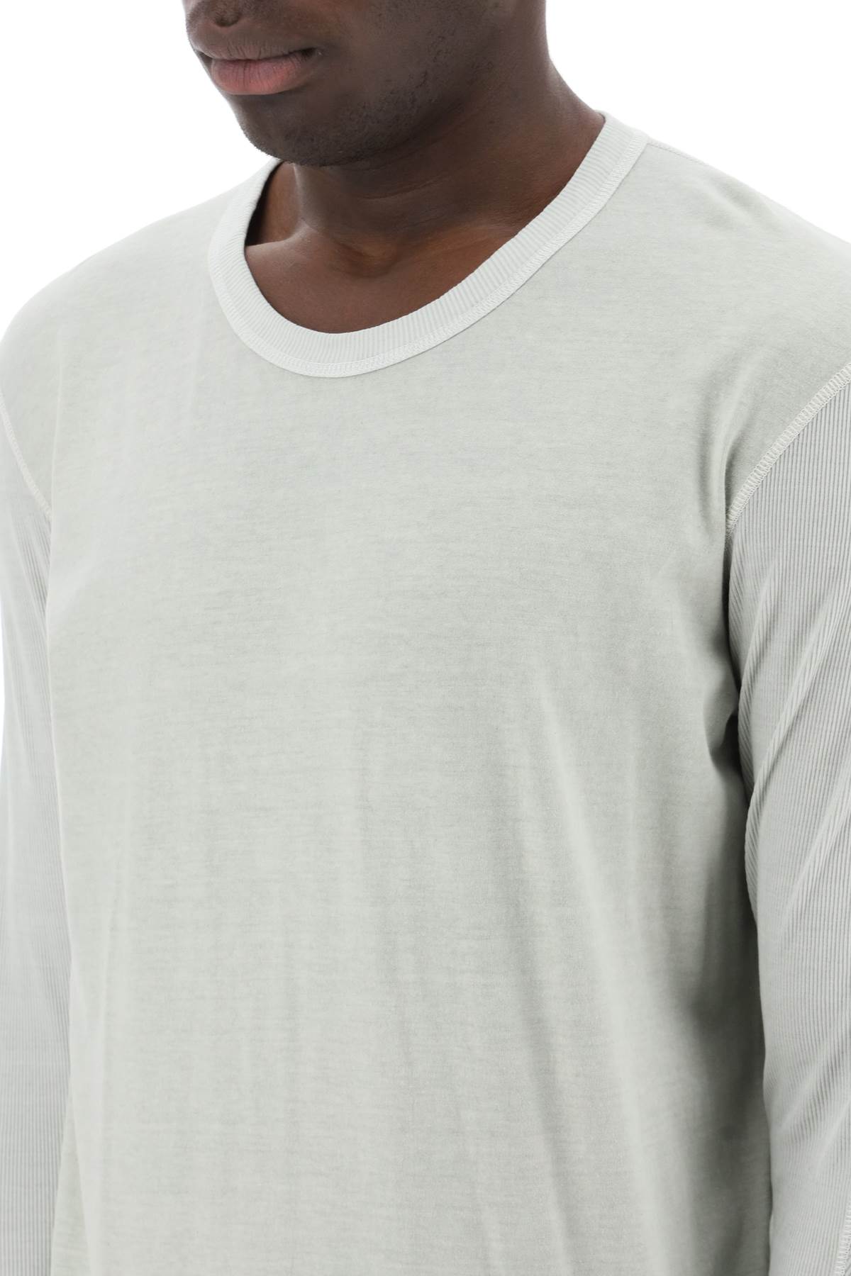 Boris Bidjan Saberi Long Sleeved Cotton T Shirt   Neutral