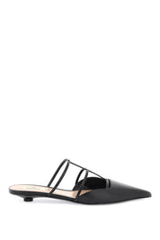 Valentino Garavani Smooth Leather Rockstud Wispy Mules   Black