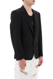 Dolce & Gabbana Single Breasted Tuxedo Jacket   Black