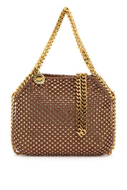 Stella Mc Cartney Falabella Mini Bag With Mesh And Crystals   Brown