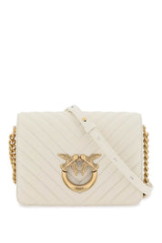 Pinko Love Click Mini Chevron Bag   White