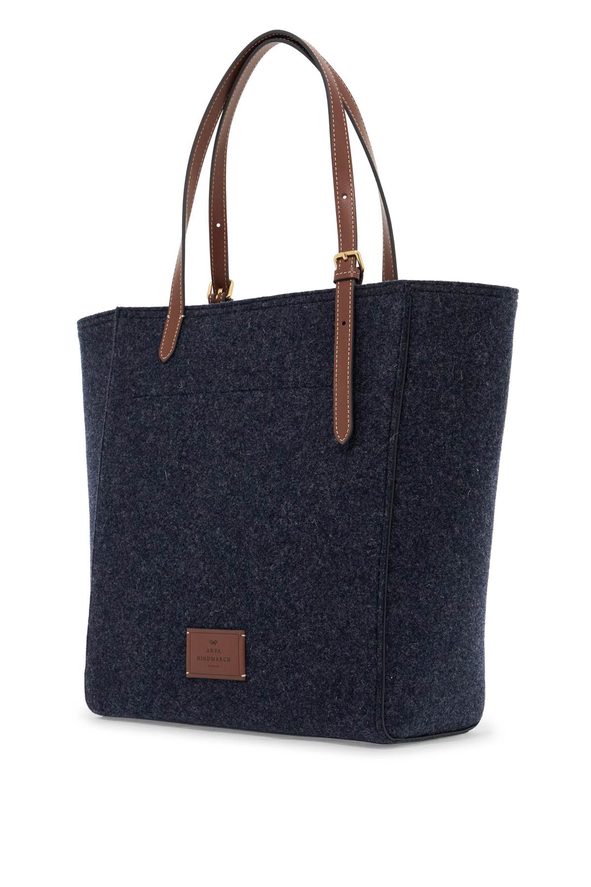 Anya Hindmarch Felt Tote Bag With Eyes Design   Blue