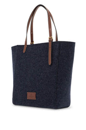 Anya Hindmarch Felt Tote Bag With Eyes Design   Blue