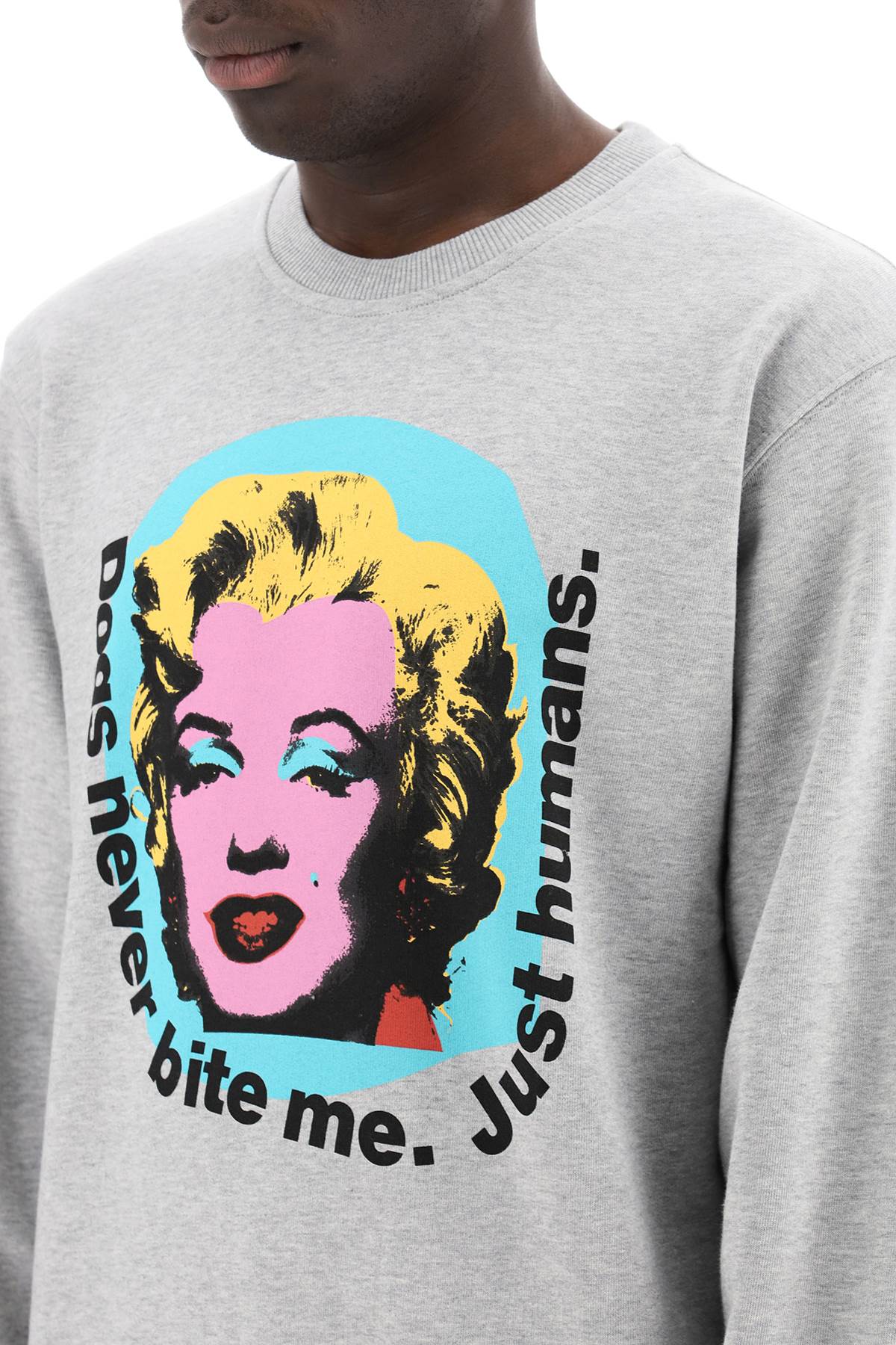 Comme Des Garcons Shirt Marilyn Monroe Printed Sweatshirt   Grey