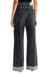 Agolde Dame Wide Leg Jeans   Black