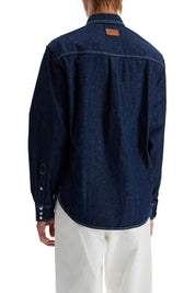 Kenzo Denim Western Shirt For Men   Blue