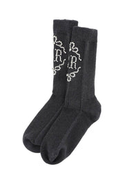 Simone Rocha Sr Socks With Pearls And Crystals   Grey