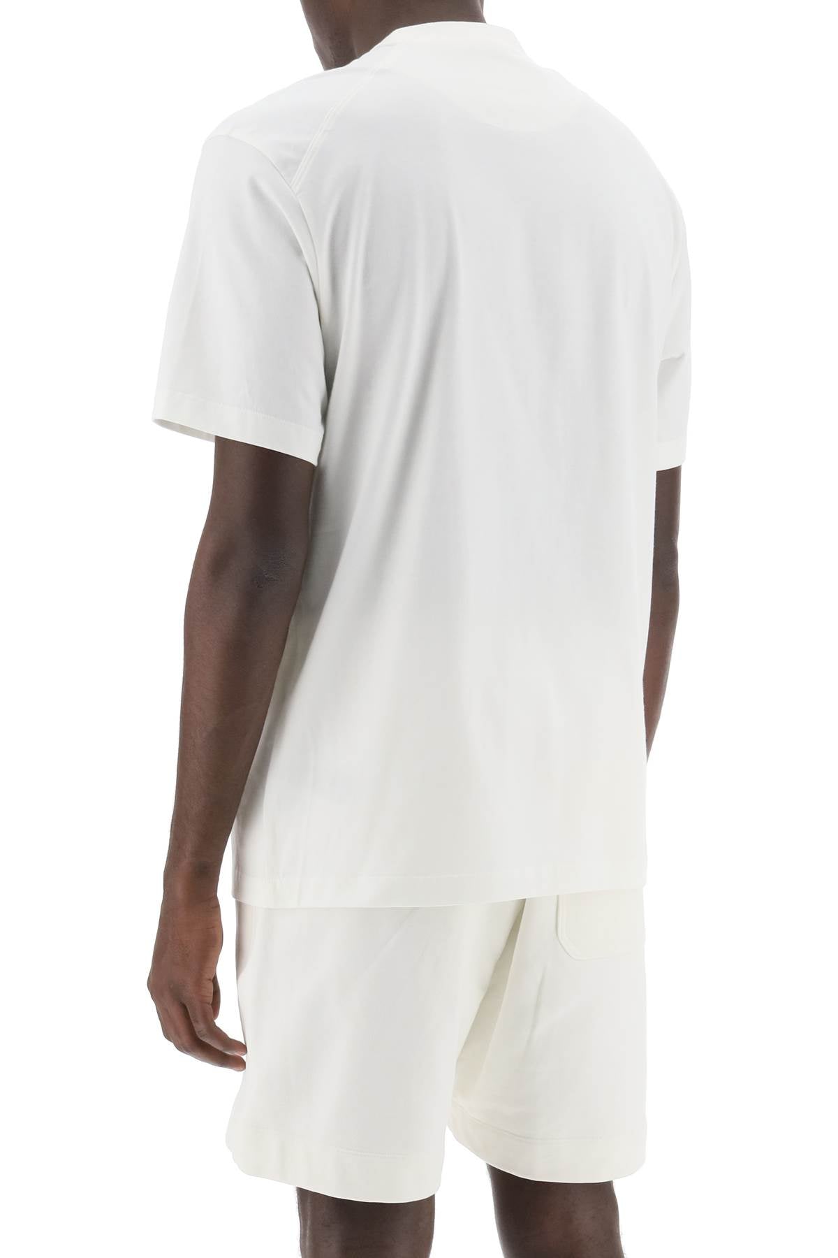 Y 3 T Shirt With Tonal Logo   White