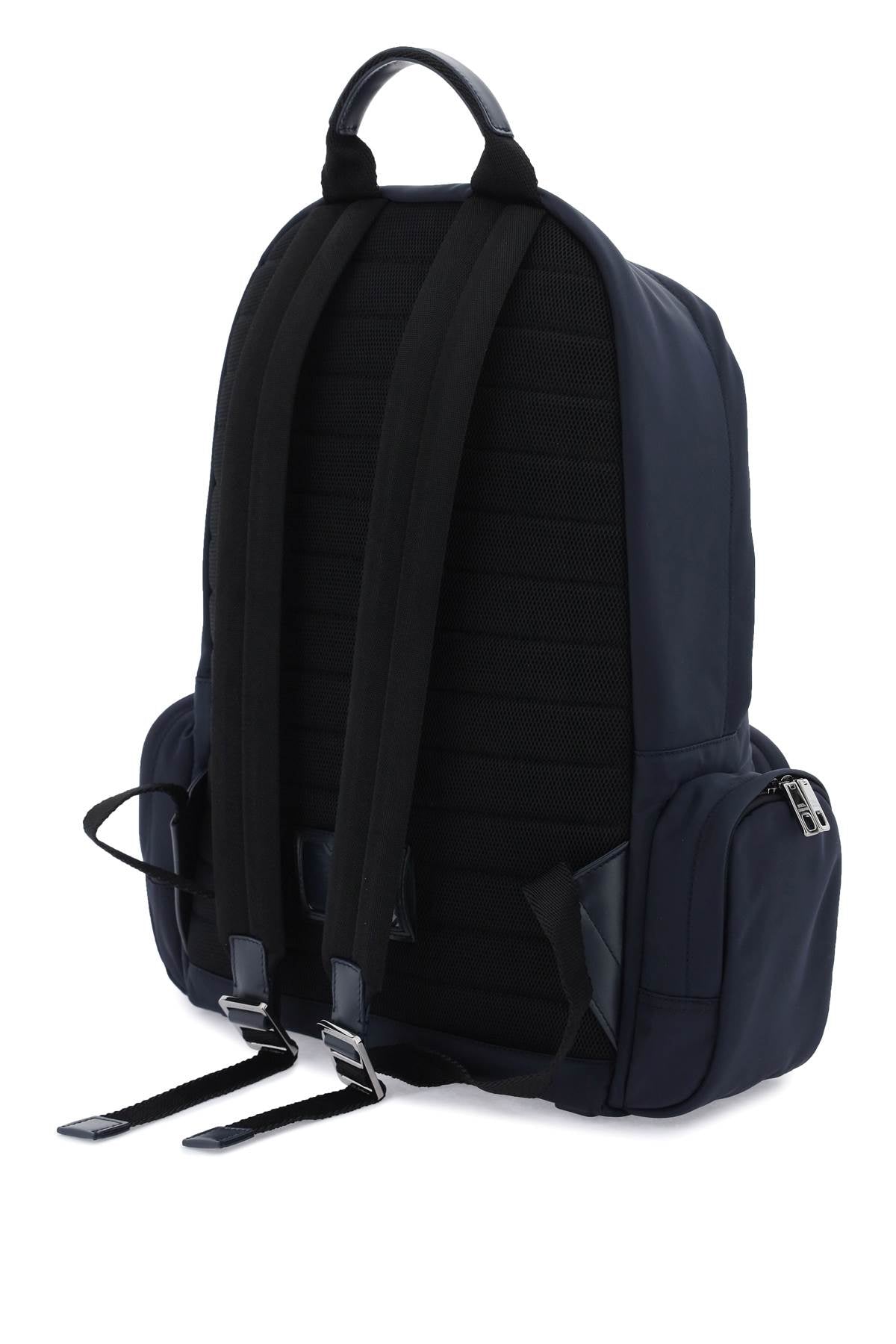 Dolce & Gabbana Nylon Backpack With Logo   Blue