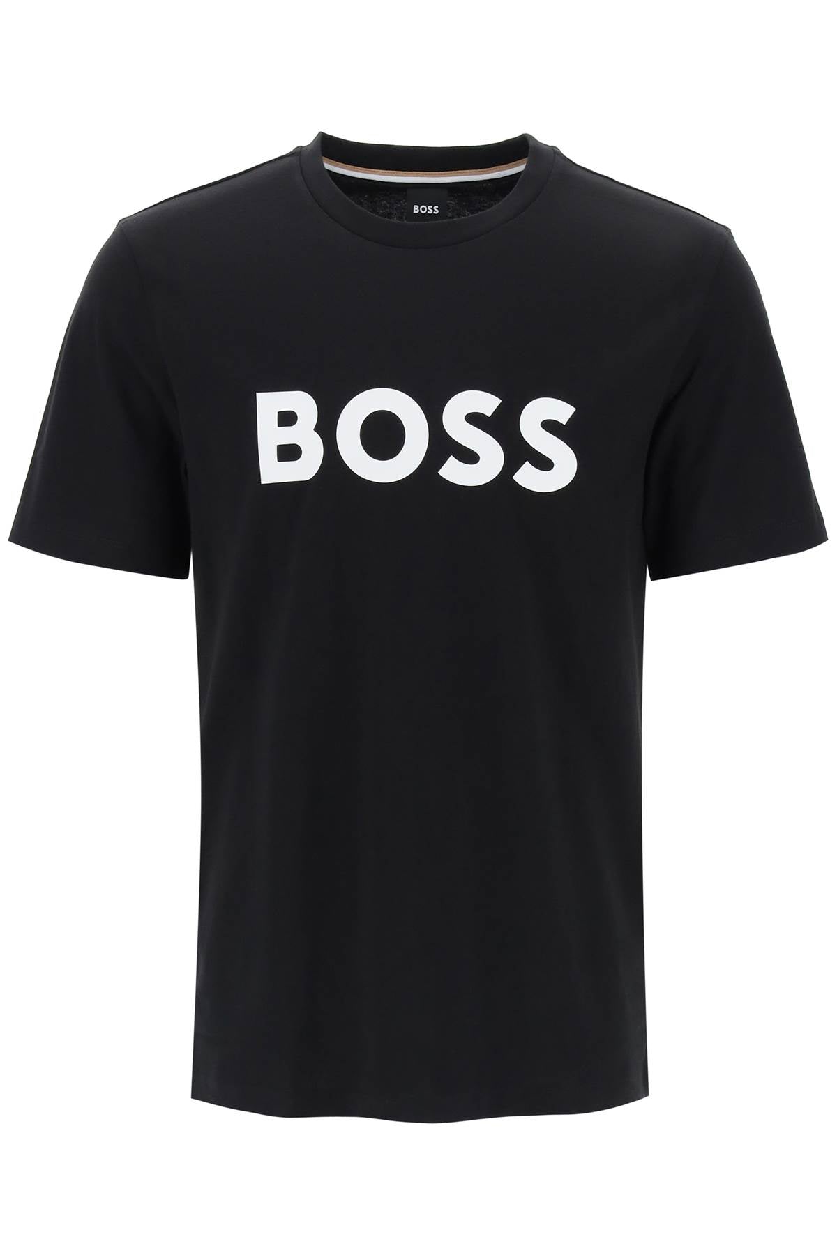 Boss Tiburt 354 Logo Print T Shirt   Black