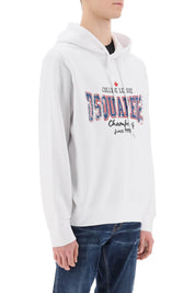 Dsquared2 Cool Fit Printed Hoodie   White