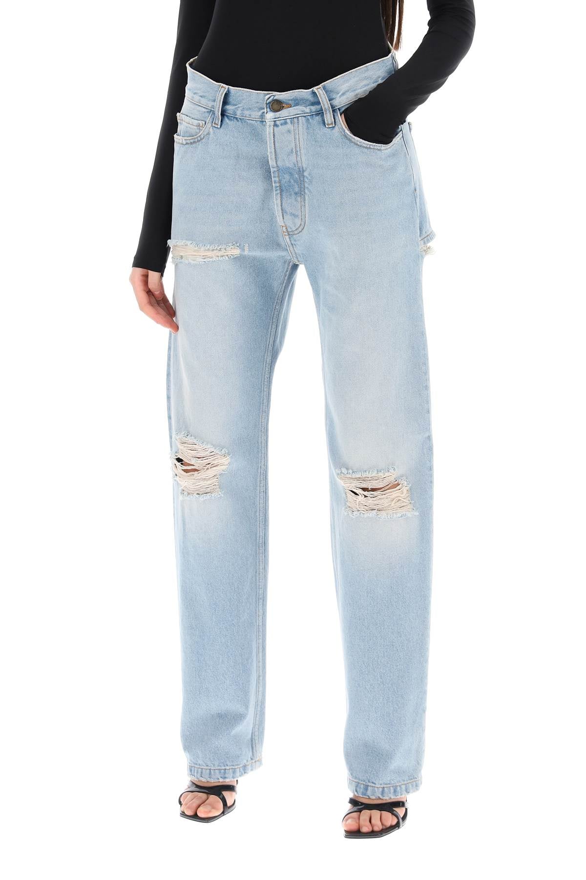 Darkpark Naomi Jeans With Rips And Cut Outs   Light Blue