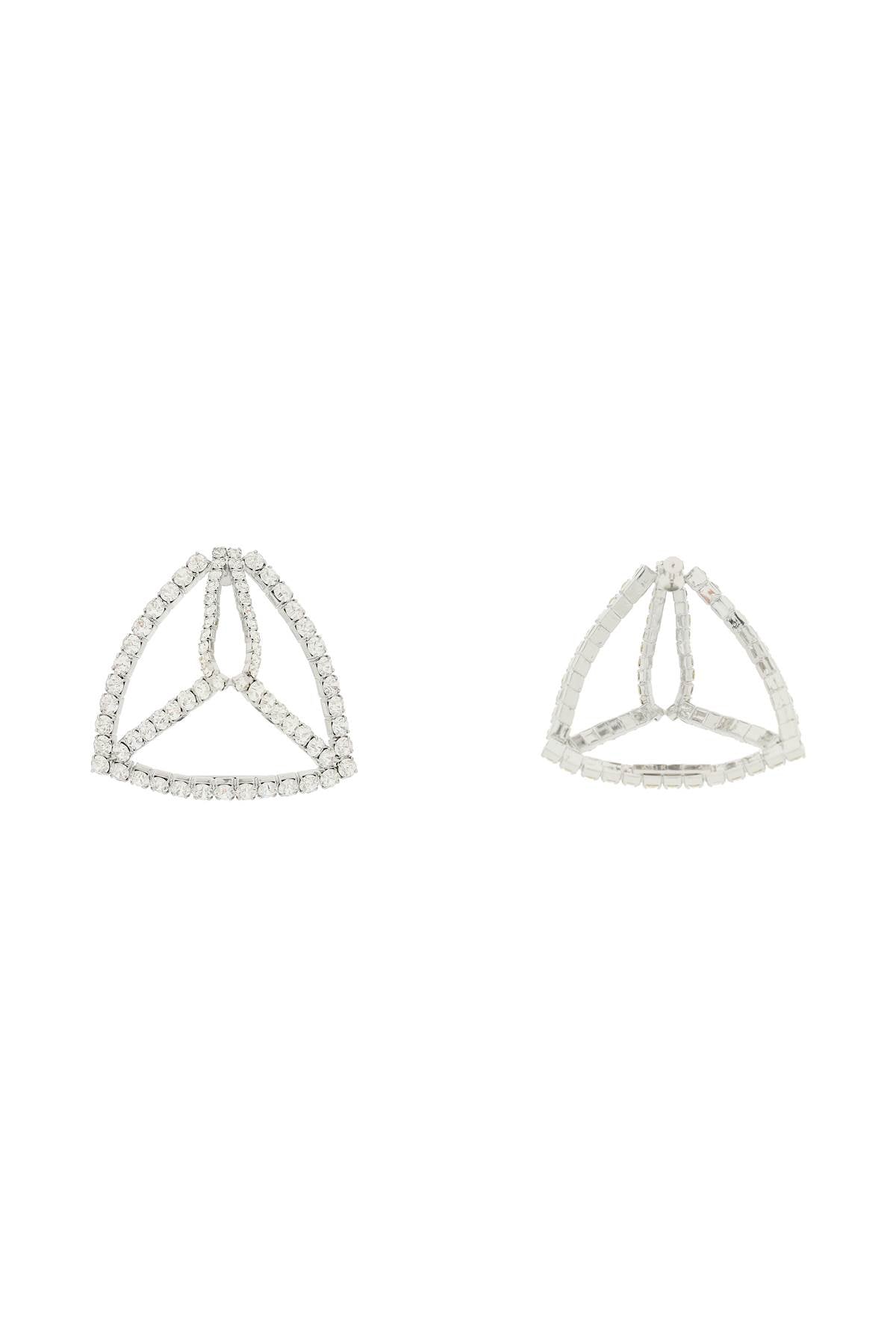 Area 'Crystal Pyramid' Earrings   Silver