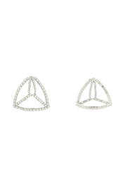 Area 'Crystal Pyramid' Earrings   Silver