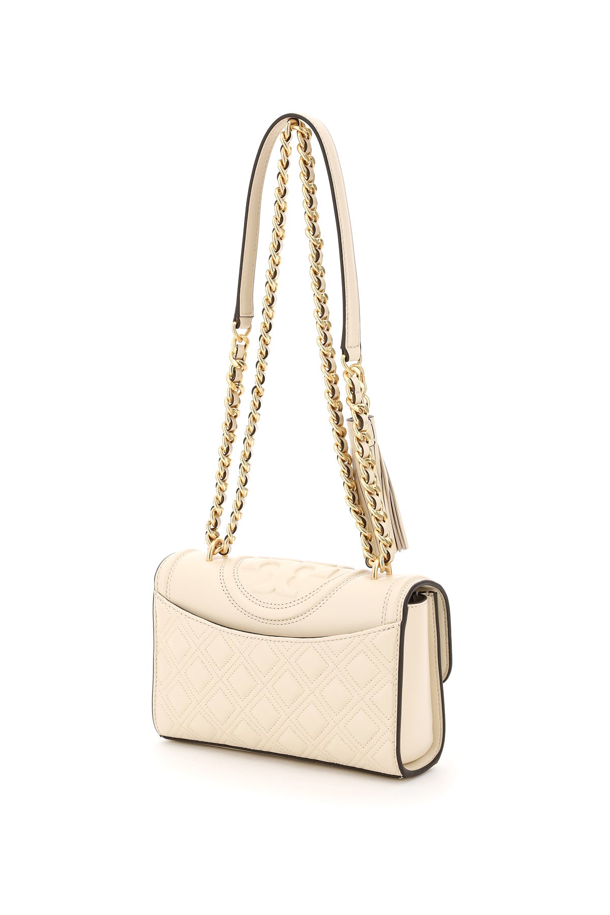 Tory Burch Small Fleming Bag   Beige