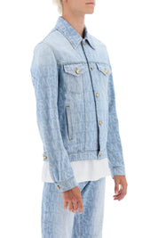 Versace Allover Denim Jacket   Blue