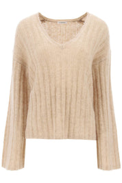 By Malene Birger Cimone Sweater In Flat Ribbed Knit   Beige