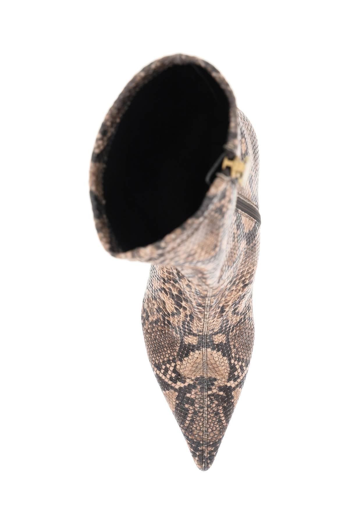 Stella Mc Cartney Python Print Ankle Boots   Brown