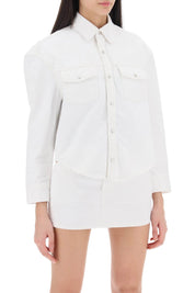 Wardrobe.Nyc Boxy Denim Overshirt   White