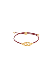 Valentino Garavani Leather Vlogo Bracelet 'The Bold   Gold