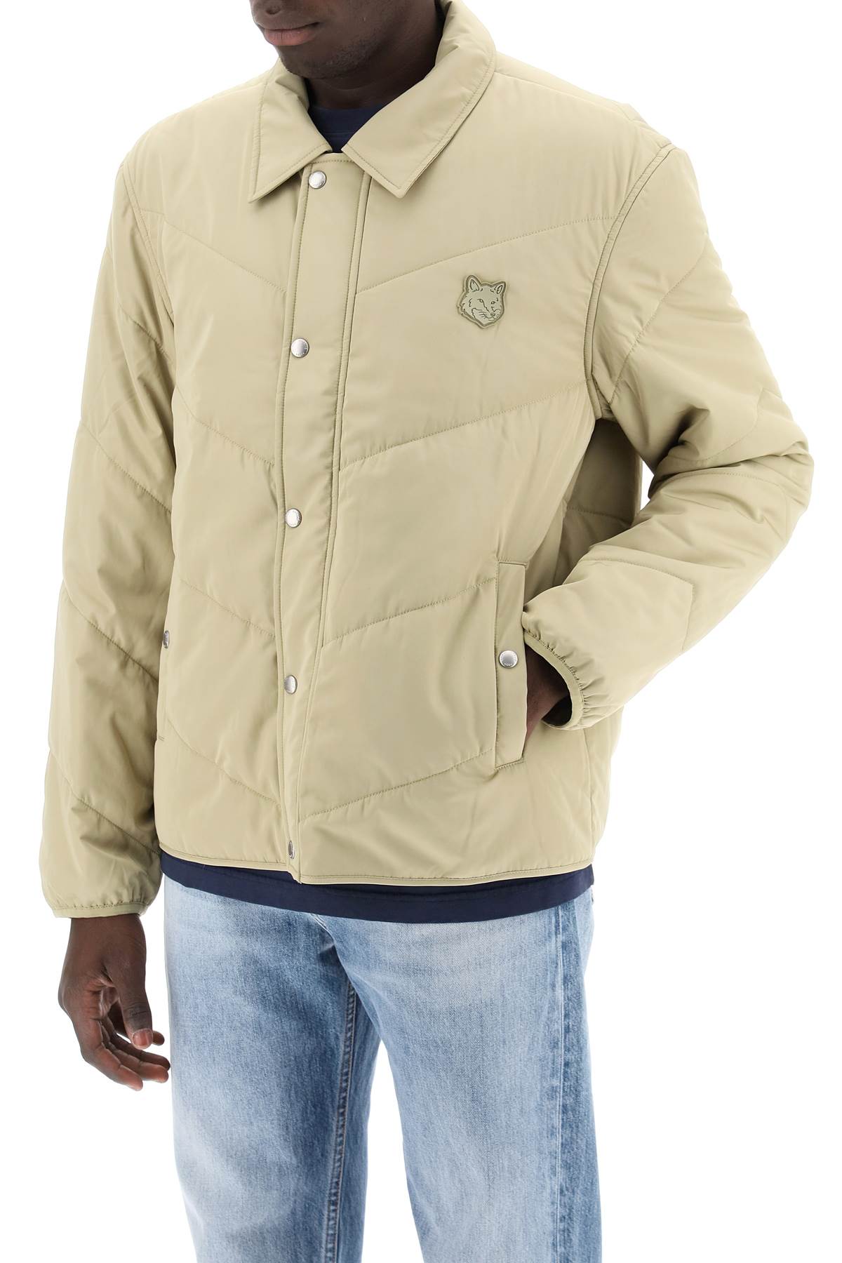 Maison Kitsune Quilted Jacket   Khaki