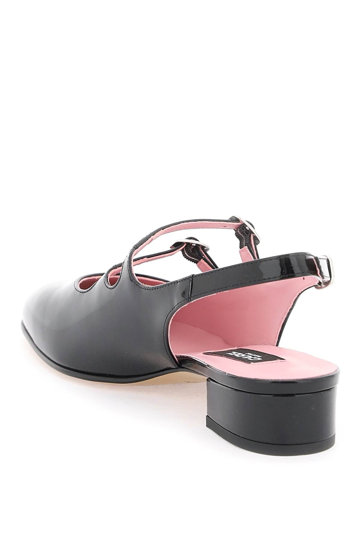 Carel Patent Leather Pêche Slingback Mary Jane   Black