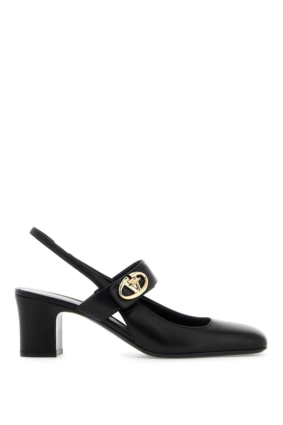 Valentino Garavani Slingback Vlogo Locker   Black