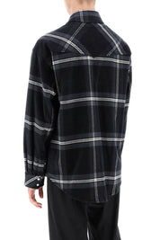 Palm Angels Check Flannel Overshirt   Grey