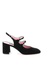 Carel Suede Banana Slingback Mary Jane   Black