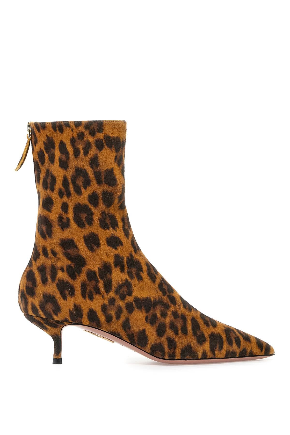 Aquazzura Leopard Print Montmartre Boot   Brown