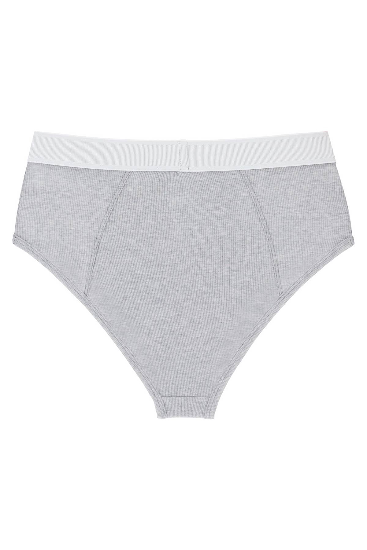 Versace Ribbed Briefs With '90s Logo   Grey