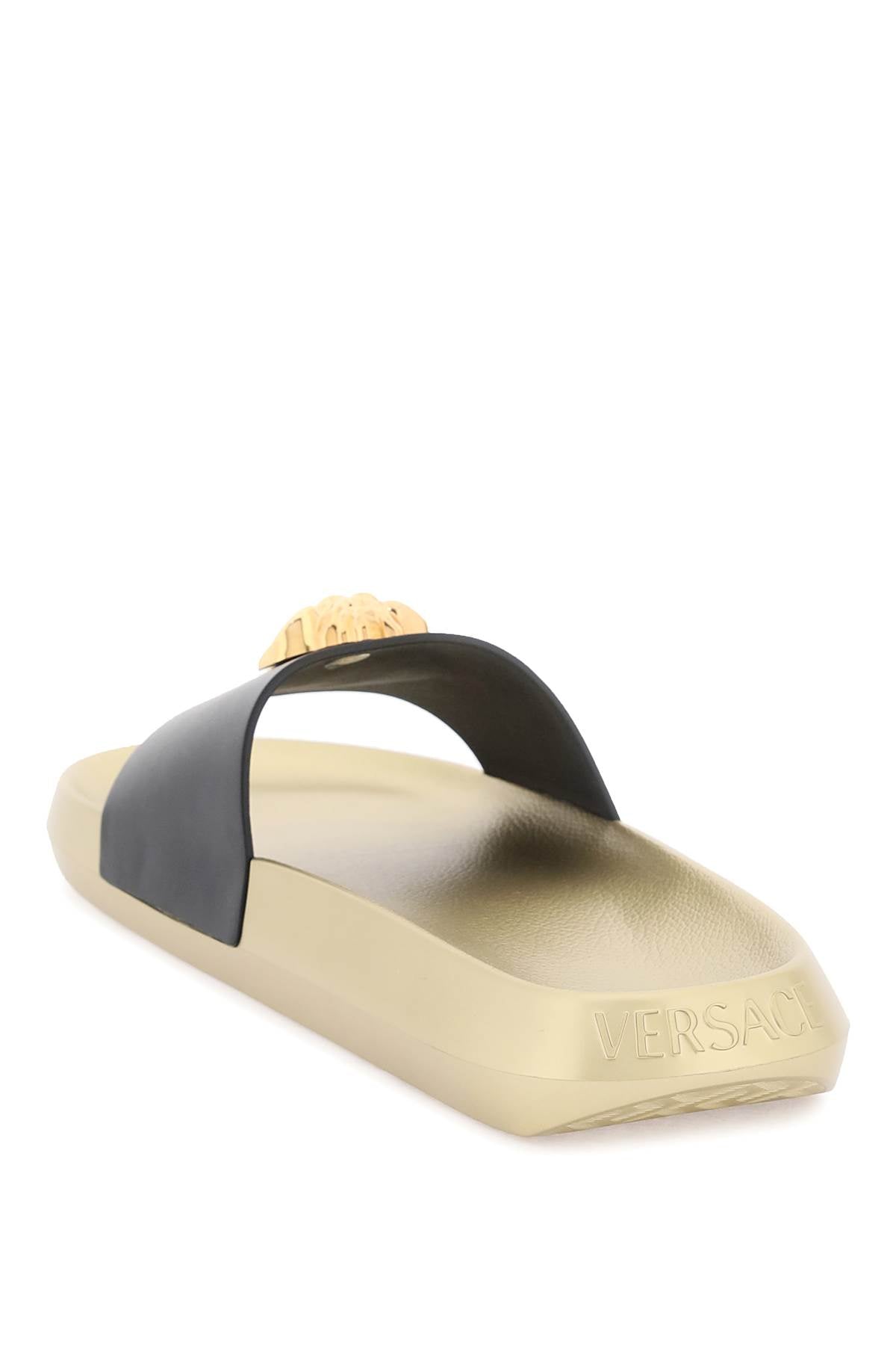 Versace 'La Medusa' Slides   Gold