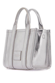 Marc Jacobs The Metallic Leather Crossbody Tote Bag     Silver