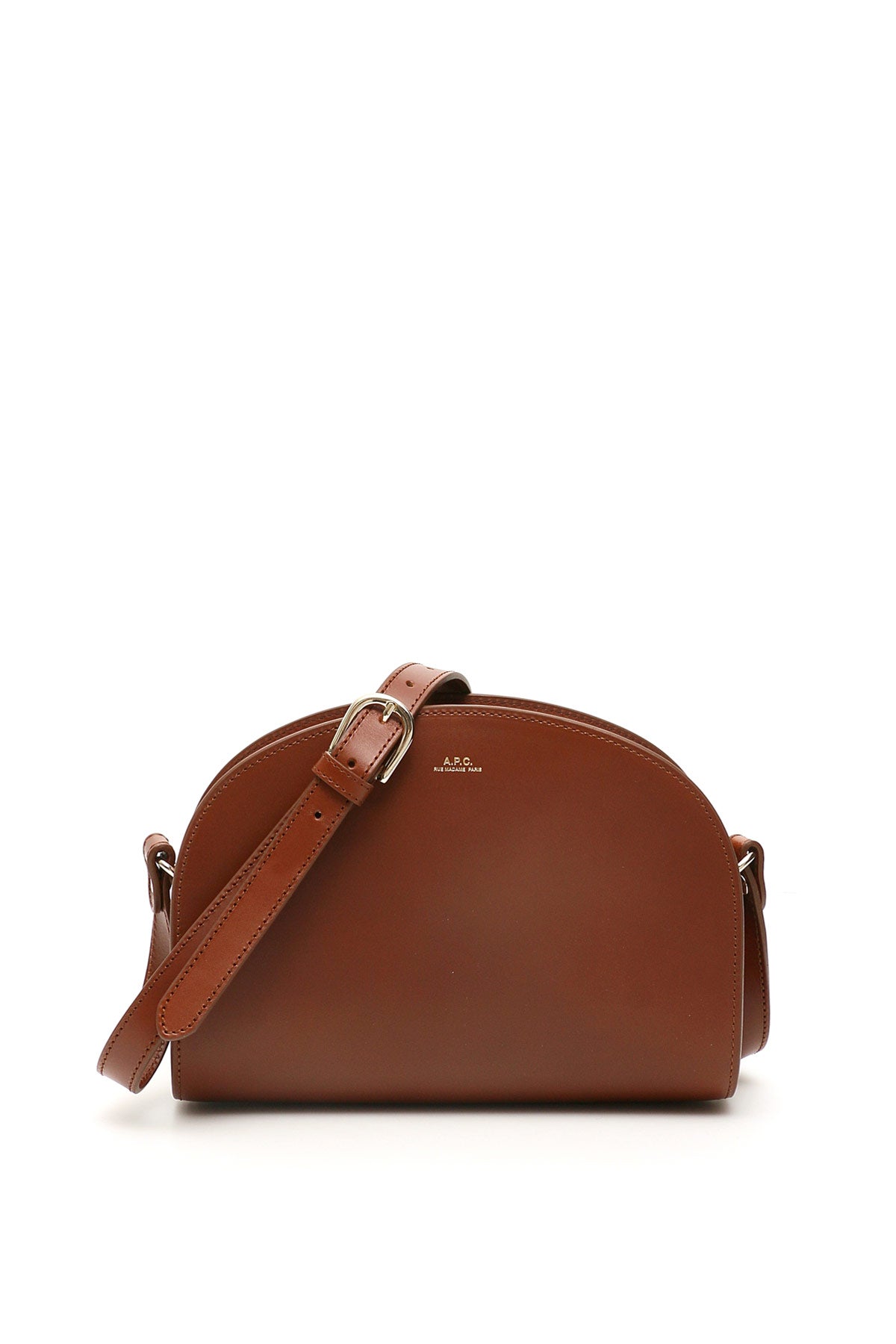 A.P.C. Demi Lune Crossbody Bag   Brown