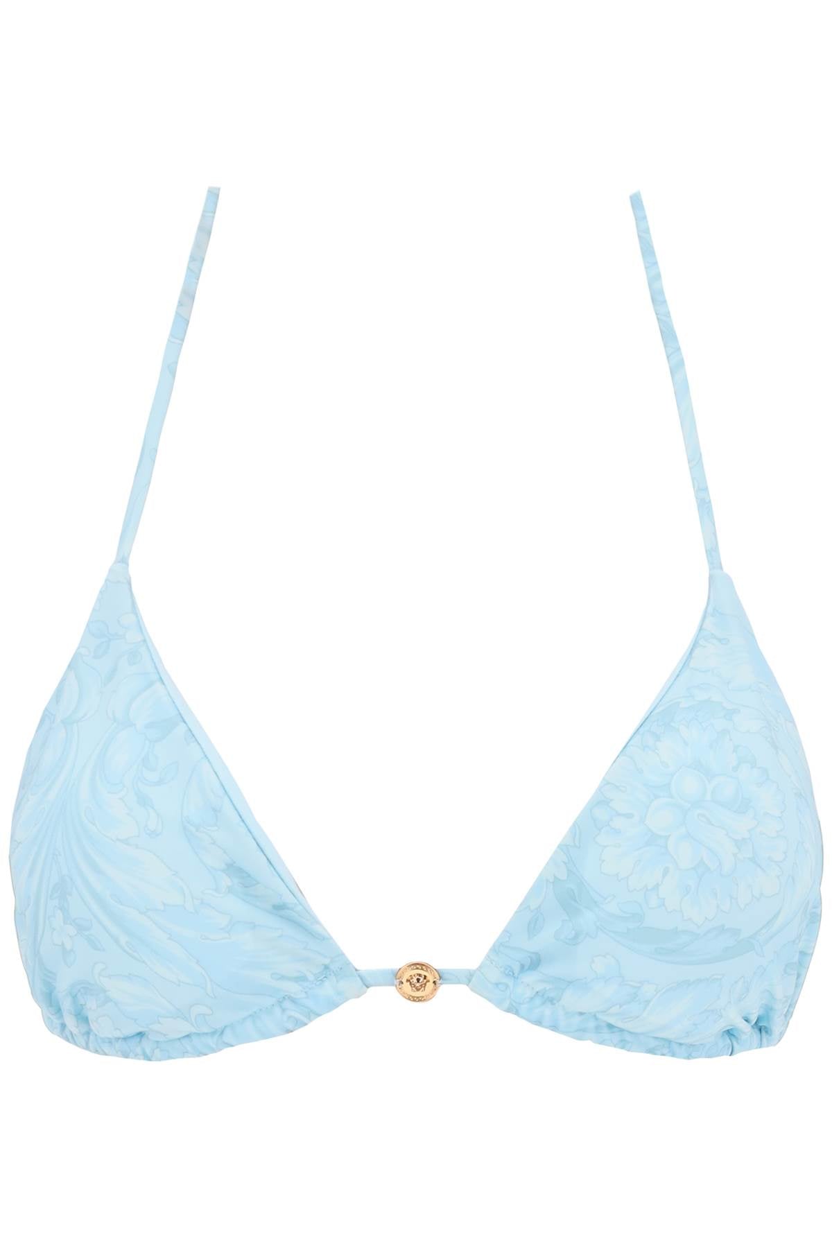 Versace Baroque Bikini Top   Light Blue