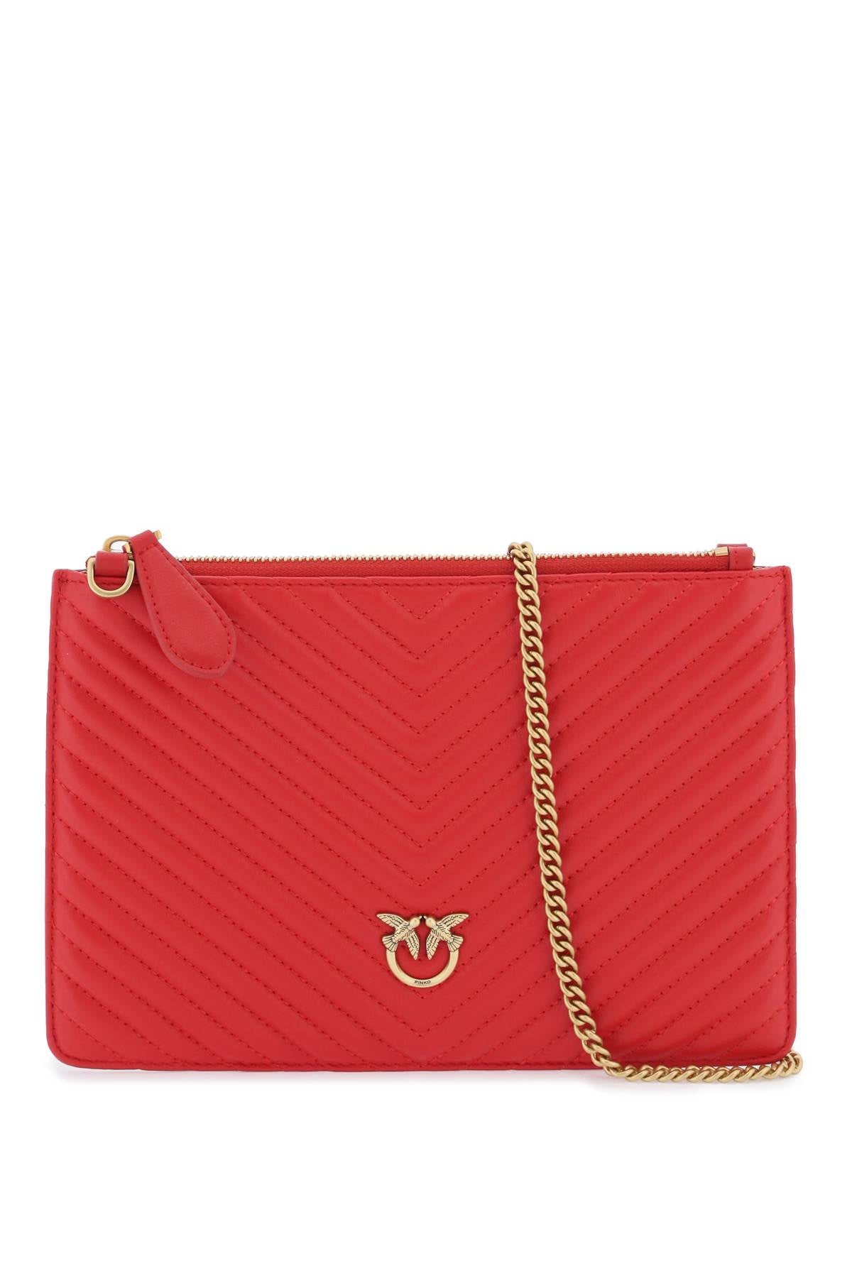 Pinko Classic Flat Love Bag Simply   Red