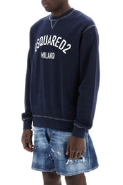 Dsquared2 Replace With Double Quoteused Effect Cool Fit Sweatshirt   Blue